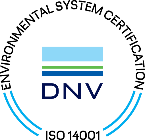 ISO 14001 certified by DNV